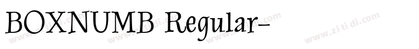 BOXNUMB Regular字体转换